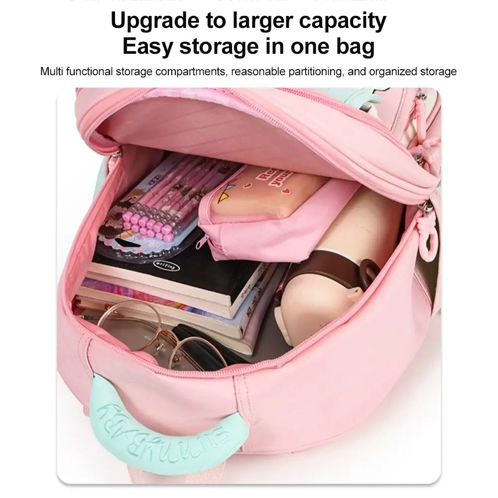 Large Capacity Students Backpack Alleviate Burden Lightweight Bookbag Water-resistant Cute Children School Bag for Boys & Girls