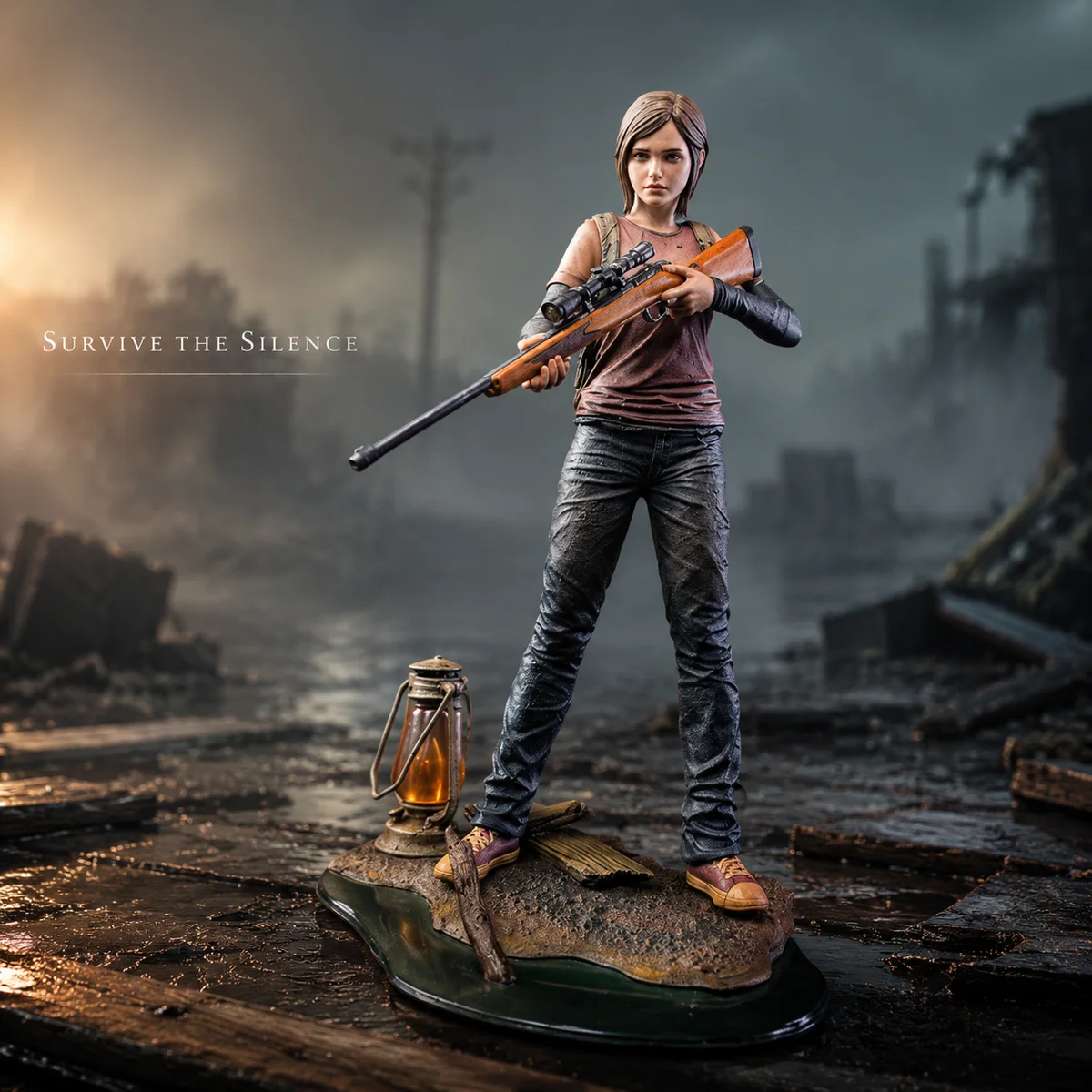 Figura da Ellie de The Last of Us, Boneca Americana Apocalíptica da Ellie, Modelo de Ornamento Periférico de Jogo para Coleção e Presente