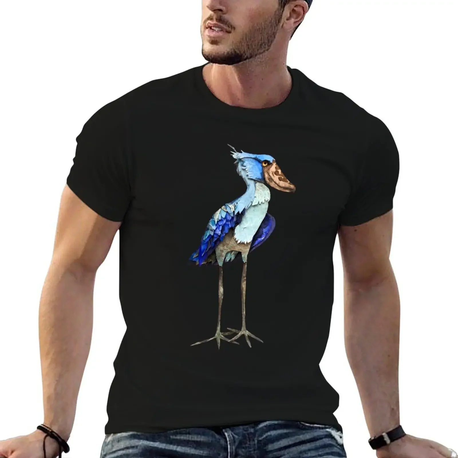 Camiseta SHOEBILL STORK, disfraces divertidos, camiseta de gran tamaño, camiseta de Anime, camiseta de compresión para hombres