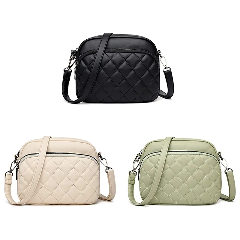 Diamond Lattice Women's Shoulder Bag Leather Female Crossbody Bags Luxury Handbags Organizer and Purses Shopping Cell Phone