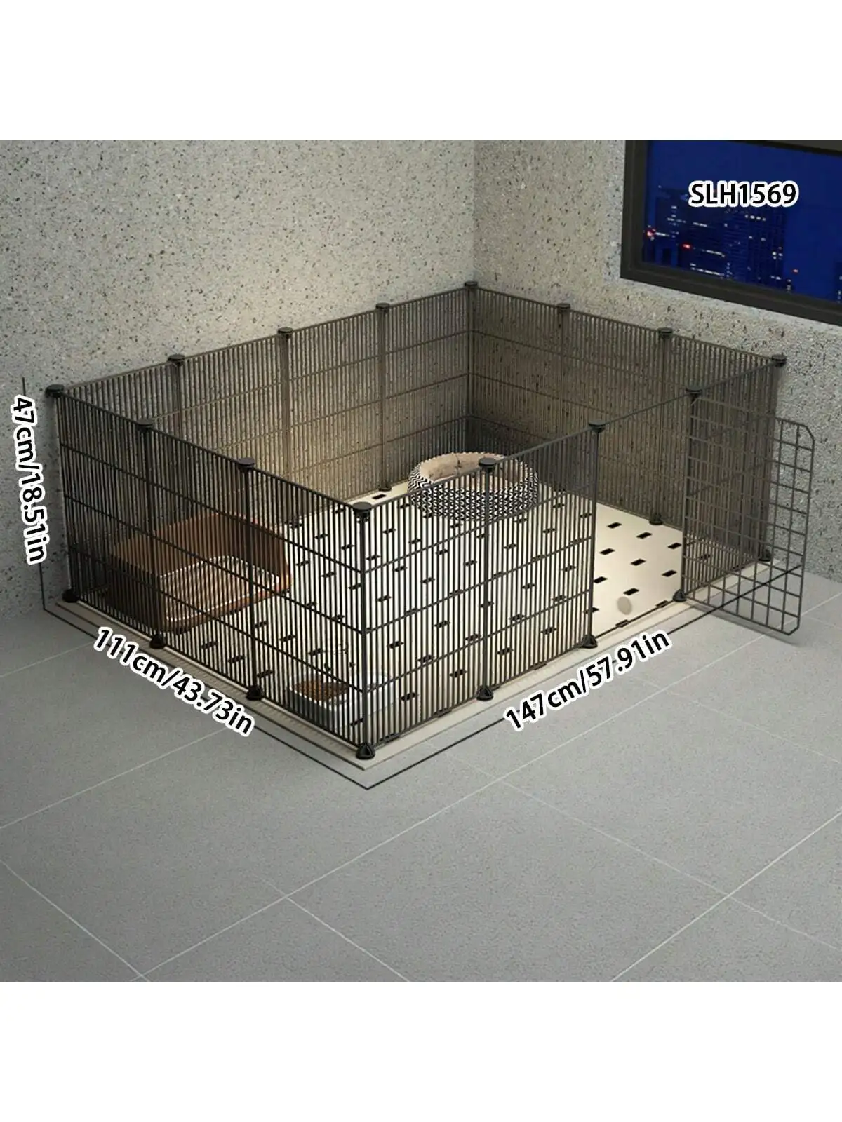 소형 강아지 탈출 방지 개 케이지, 애완 동물 인클로저, 실내 집 무료 조립, 테디 울타리, 꽉 조이는 메쉬