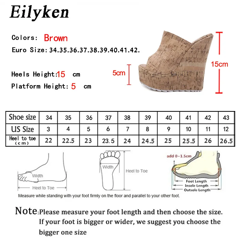 Eilyken Summer Comfortable Non-Slip Platform Wedges Women\'s Slippers Designer Open Toed Roman Sandals Party Shoes