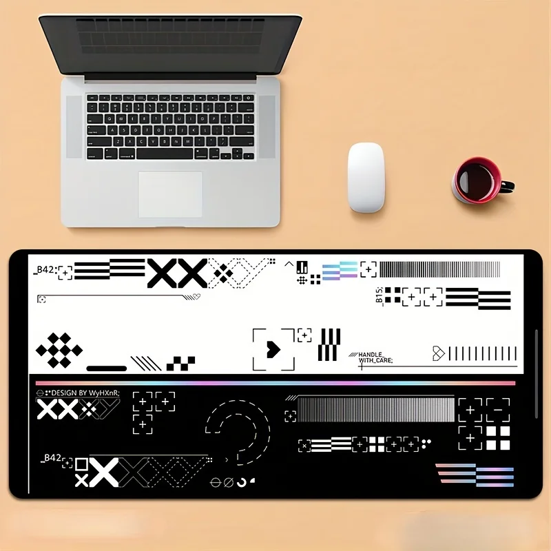 Sci Fi HUD Elements Gaming Mouse Pad Extra Large Non-Slip Rubber Base Desktop Mat