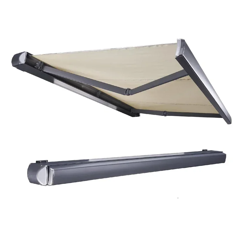 Fashion popular full cassette motorized rain proof sun shade outdoor retractable window exterior awning