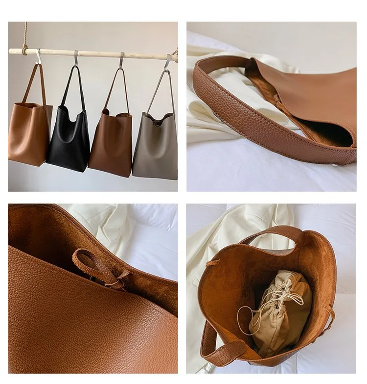 

Large Soft Leather Tote Bag Women's 2024 New Faion Single oulder Buet Bag Cuter Bag Korean Sle Casual Buet ape