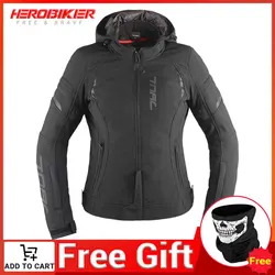 HEROBIKER chaquetas de motocicleta para mujer, chaqueta de carreras para Motocross, Moto Enduro, chaqueta de Moto a prueba de viento, ropa de Moto a prueba de frío