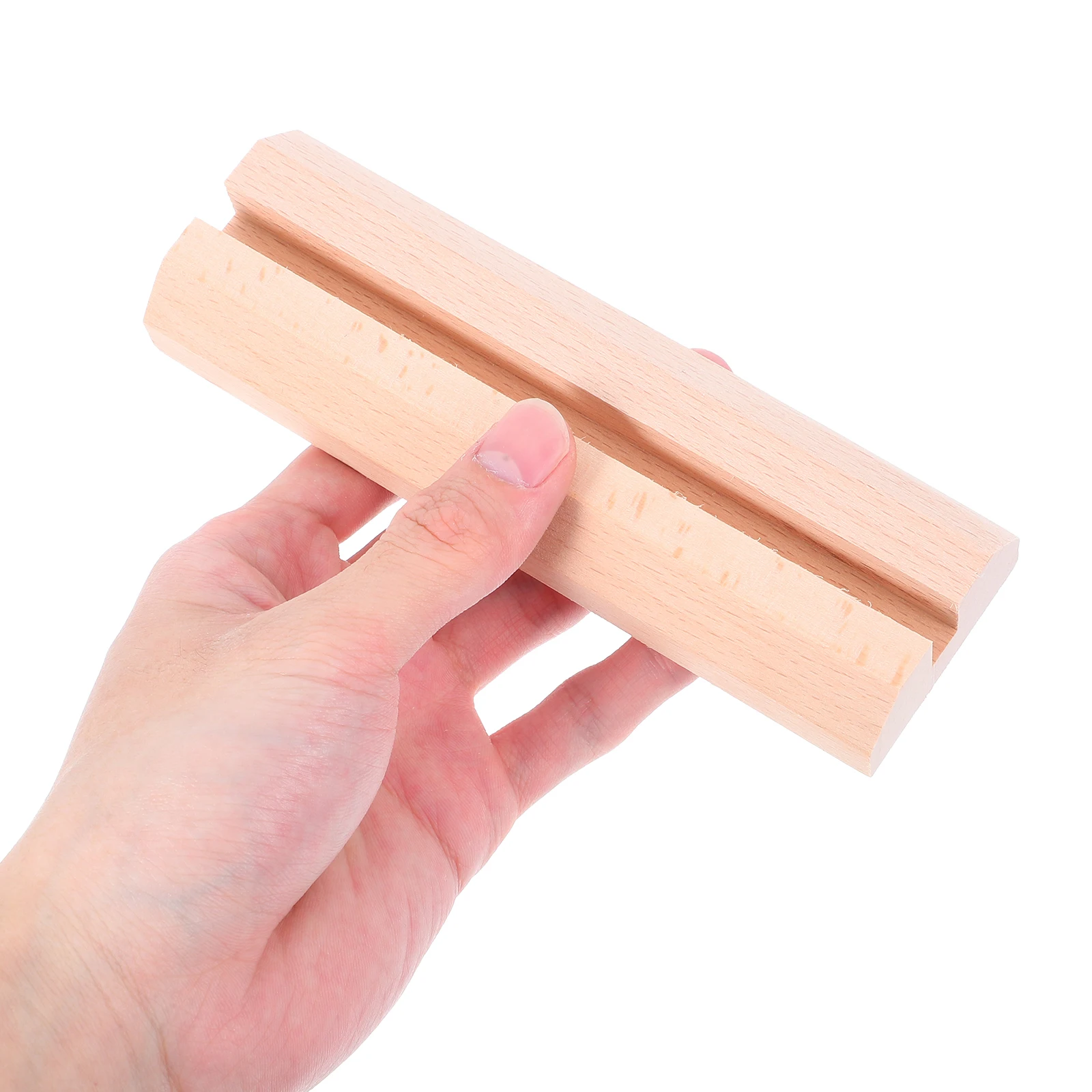 

2 Pcs Sign Holder Slot Wooden Desk Calendar Sign Base Table Menu Picture St Restaurant Office Display St