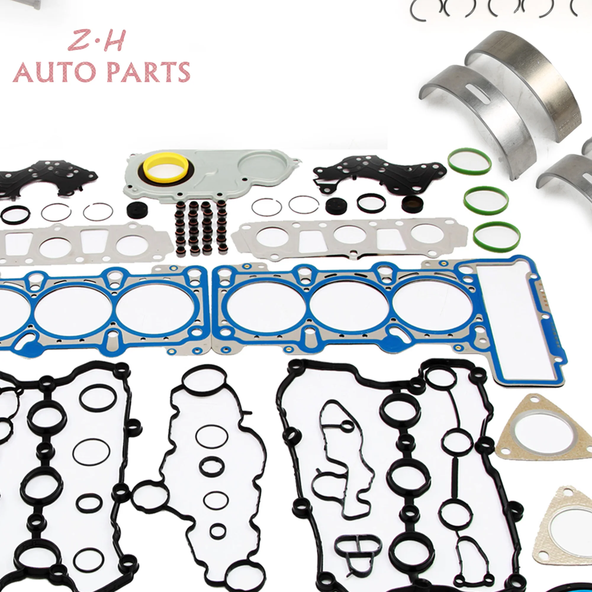 

Engine Pistons+Cylinder Head Seal Gaskets+Bearing Shell Overhaul Kit 3.0T For VW Audi A4 A5 A6 Q5 06E107065CL 06E107065DM