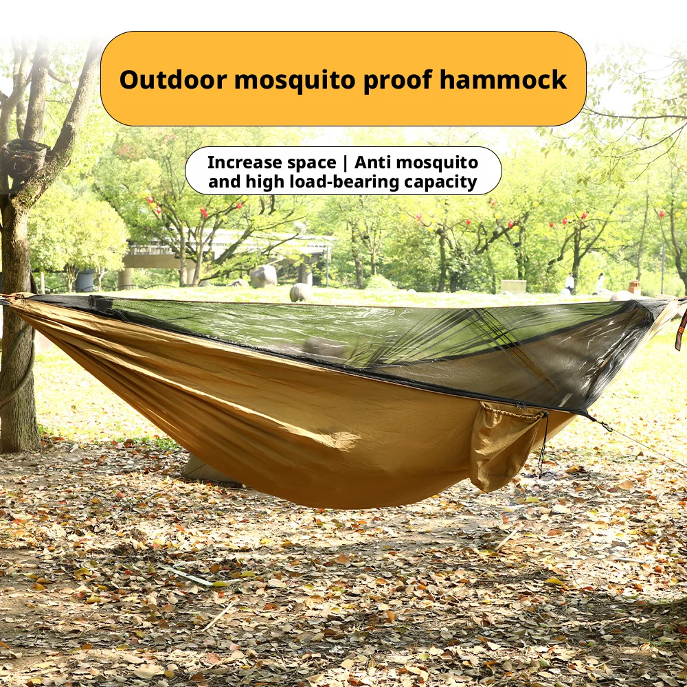 

Портативный уличный гамак с двойной москитной сеткой для кемпинга, отдыха, сада, путешествий, туризма, походов, сна, подвесной гамак-качели