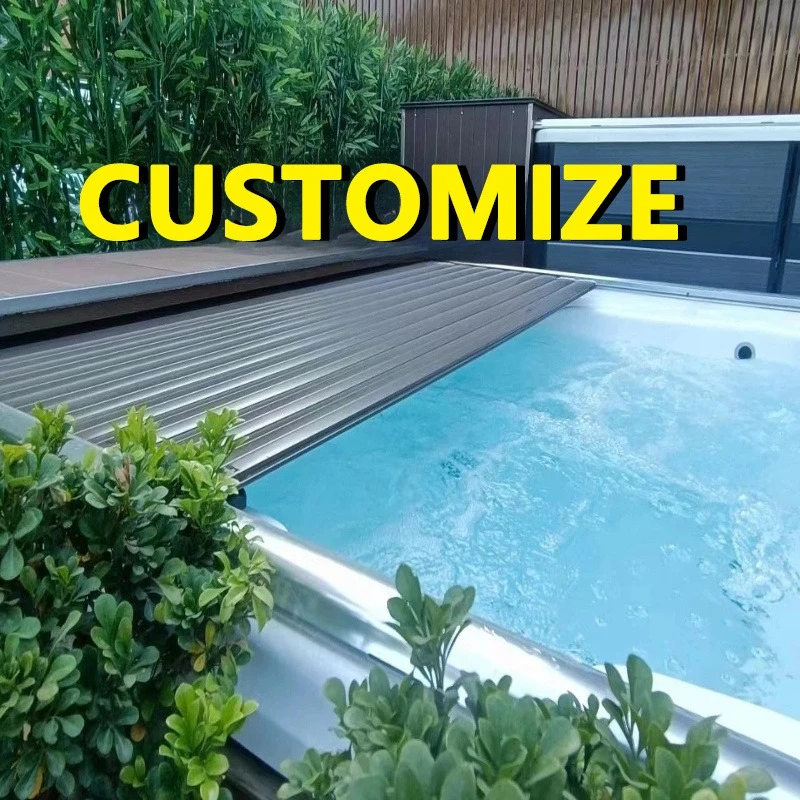 Any Size Custom Aluminum Track Automatic Roller Pool Cover Solar Electric Heat Insulation Waterproof Outdoor Pool Protection Shi