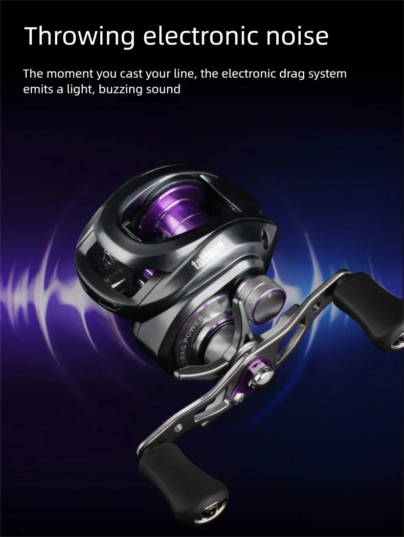 Takuma P1DC DC Casting Reel – Selbstaufladende Technologie, 6+1 Kugellager & 5 kg Bremskraft | Intelligente Bremse für Allzweck-Langwurf-Köderfischen – Detail 7