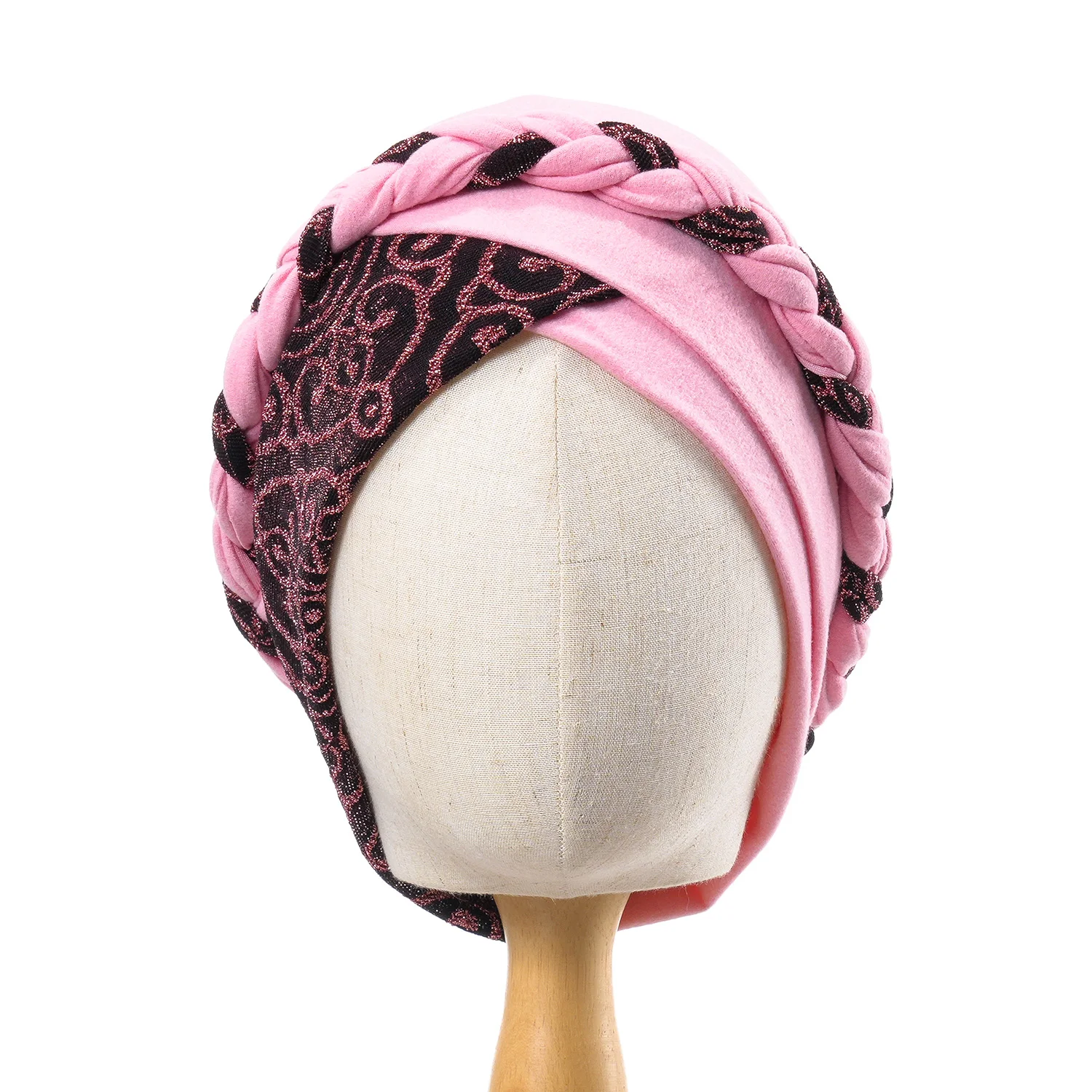 2024 Head Scarf for Muslim Women Turban Cap Ladies Islamic Print Bonnet Hat Braid Headband Turbante Mujer Beanies Hats