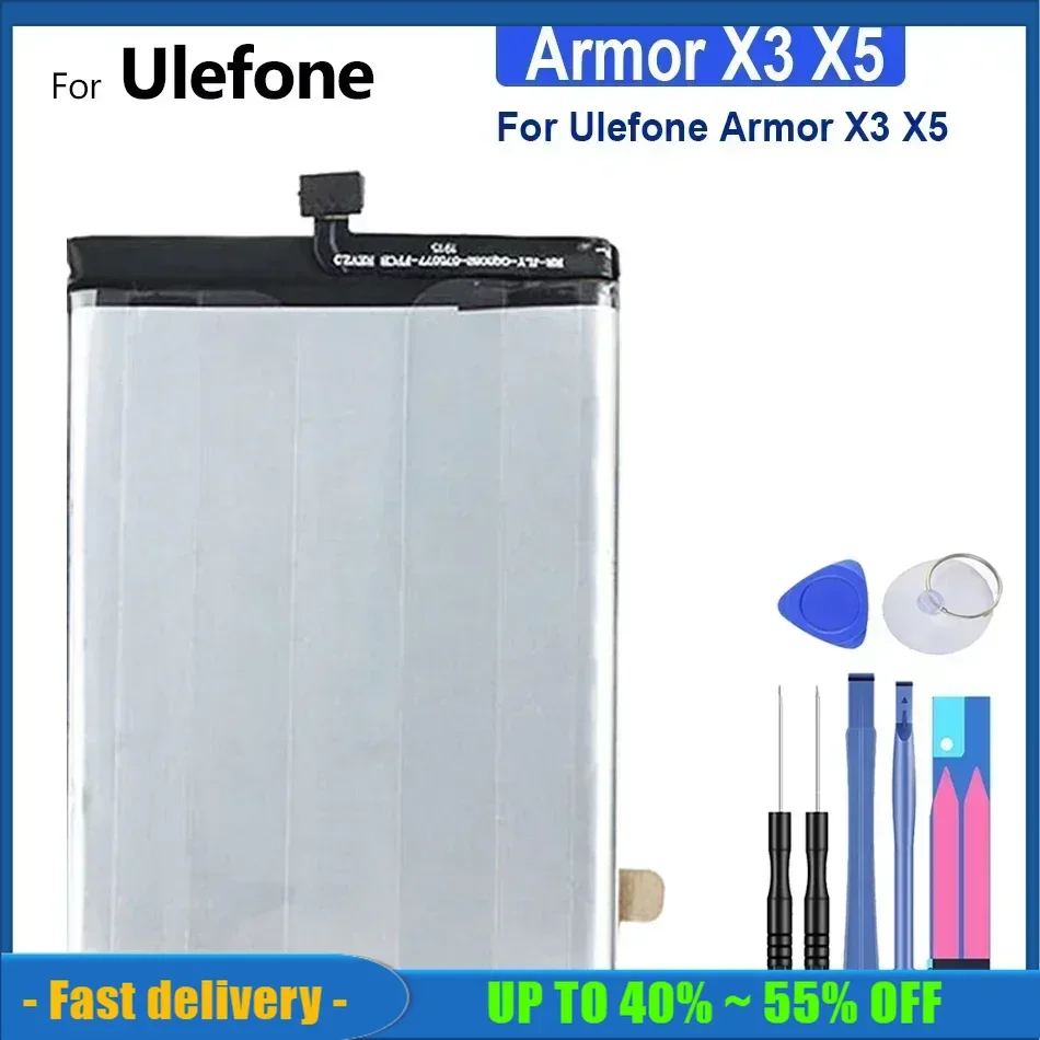 

Rechargeable Portable Battery 5000mAh For Ulefone Armor X3 X5 Mobile Phone Batteries