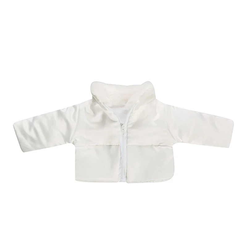 18 "ชุดตุ๊กตาสาวอเมริกัน,เสื้อแจ็คเก็ตสีขาวและกางเกงสีดํา,Play House ชุดตุ๊กตาเสื้อผ้าตุ๊กตา,เสื้อผ้าตุ๊กตาตุ๊กตา