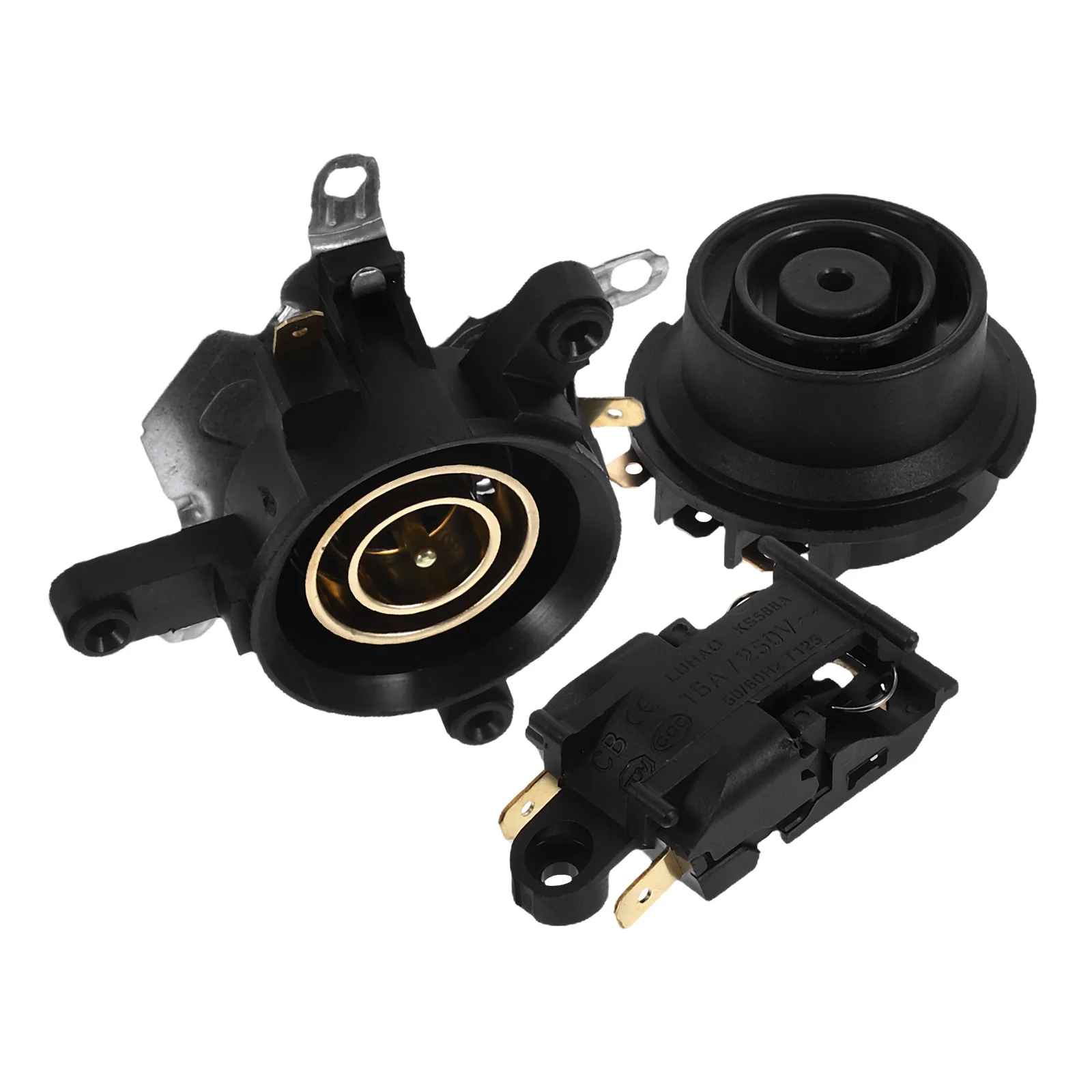 

1 set Electric Kettle Thermostat Coupler Replacement Switch Black Plastic Parts Kitchen Supplies Conductivity Sturdy Enhanced