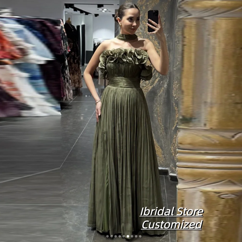 تخصيص ألف خط قبالة الكتف الحفلة الراقصة الطيات حزب ضيف العباءات تكدرت Ruched فستان سهرة رسمي للنساء #4