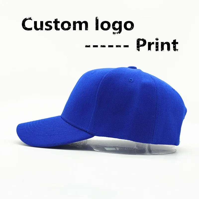 

Adult casual sports cap Blue baseball cap for adult men New Women solid adjustable fitted dad hat trucker hat Gorros with Logo