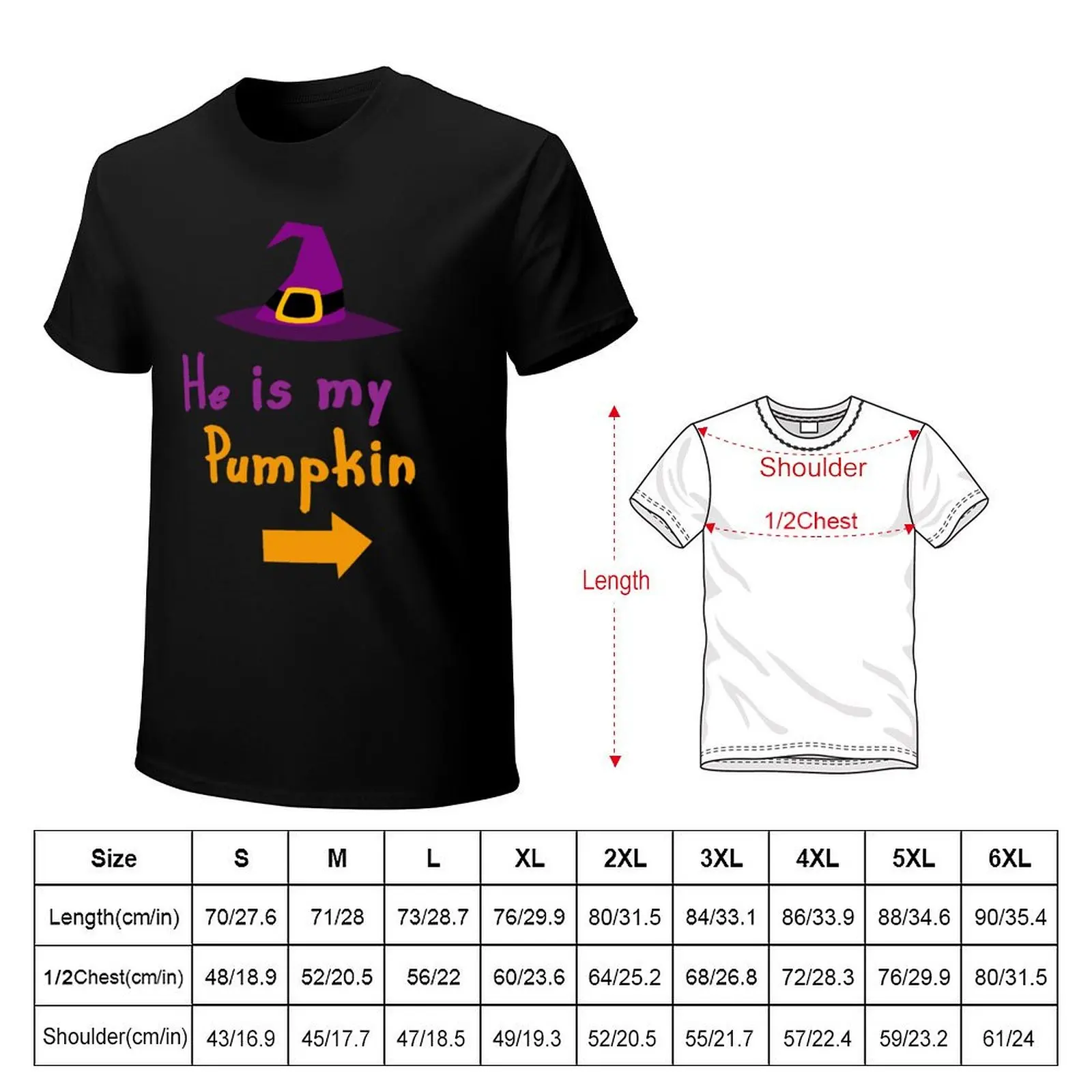 He is my Pumpkin - Halloween Couple Shirt T-Shirt Long Lasting Casual T-Shirt