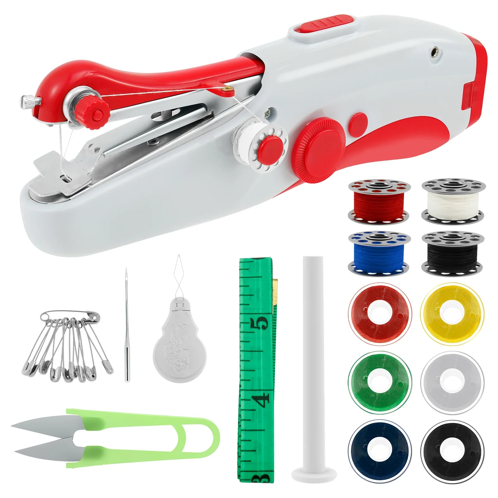 

Handheld Sewing Machine ABS Electric Sewing Machine Double Needle Function Miniature Sewing Machine Easy to Use Portable Sewing