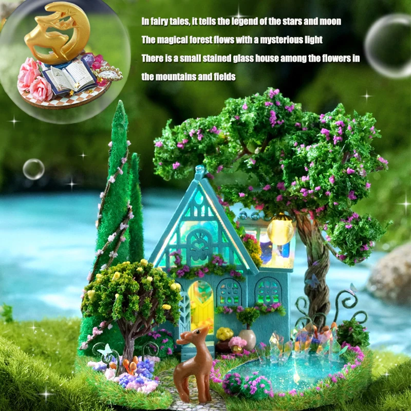 Wooden Mini DIY Doll House Kit For Making And Assembling Room Models Toys Home And Bedroom Decorations With Furniture Dollhouse