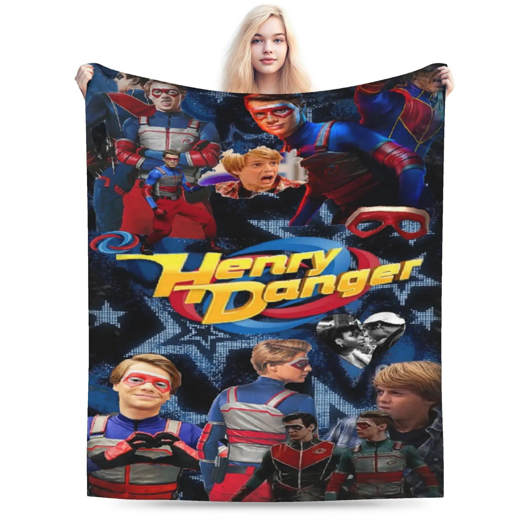 Captain Henry And Kid Danger  Accessories Blanket Lightweight Thin Coral Fleece Plush  Throw Blanket Relax Bedspreads