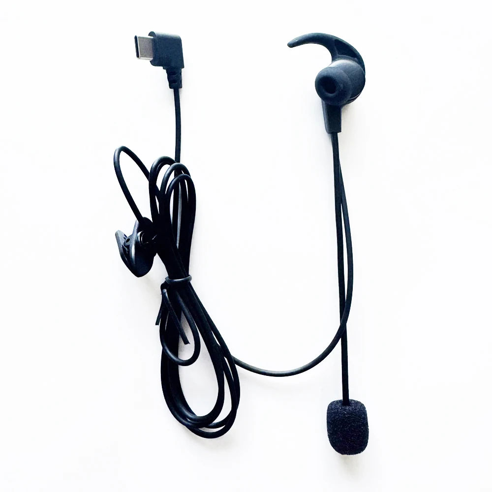 HIFI piłka nożna douszne sędzia słuchawki typu C dla EJEAS V6 PRO +/V4 Plus kask motocyklowy zestaw słuchawkowy z domofonem Bluetooth — zdjęcie 4