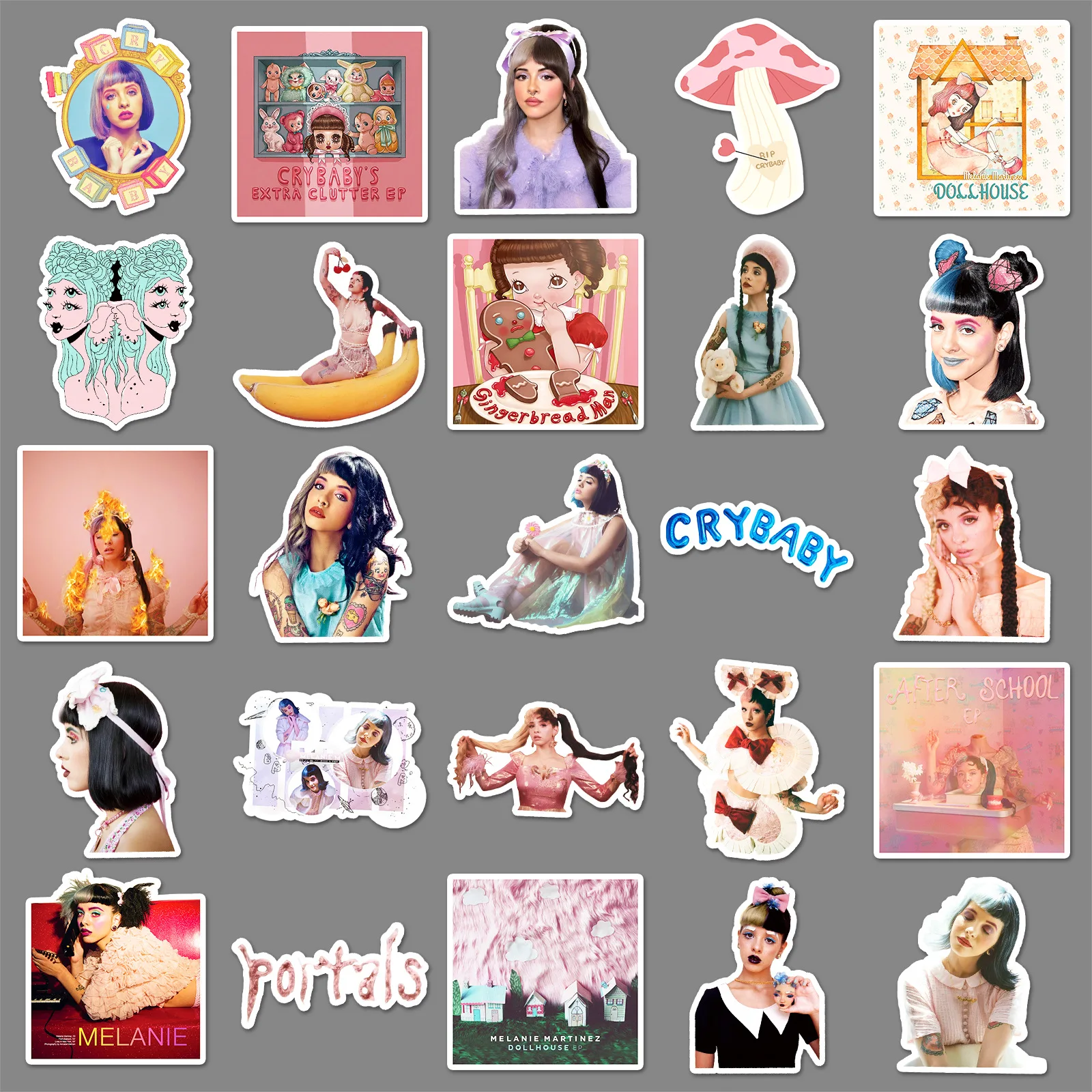 50PCS Singer Melanie Martinez Sticker Cartoon Waterproof Decal Kids Toy DIY Water Cup Stationery Box Scrapbook Laptop Graffiti