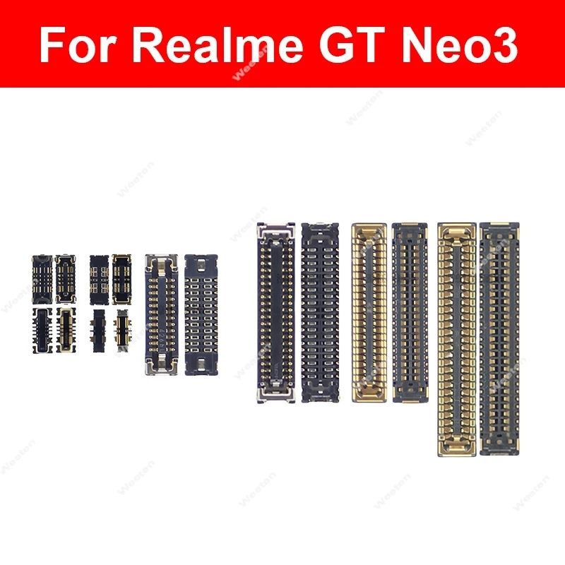 

Разъем для ЖК-экрана, USB-зарядка для Realme GT Neo3, внутренний держатель батареи FPC, зажим для подключения к материнской плате, гибкий кабель