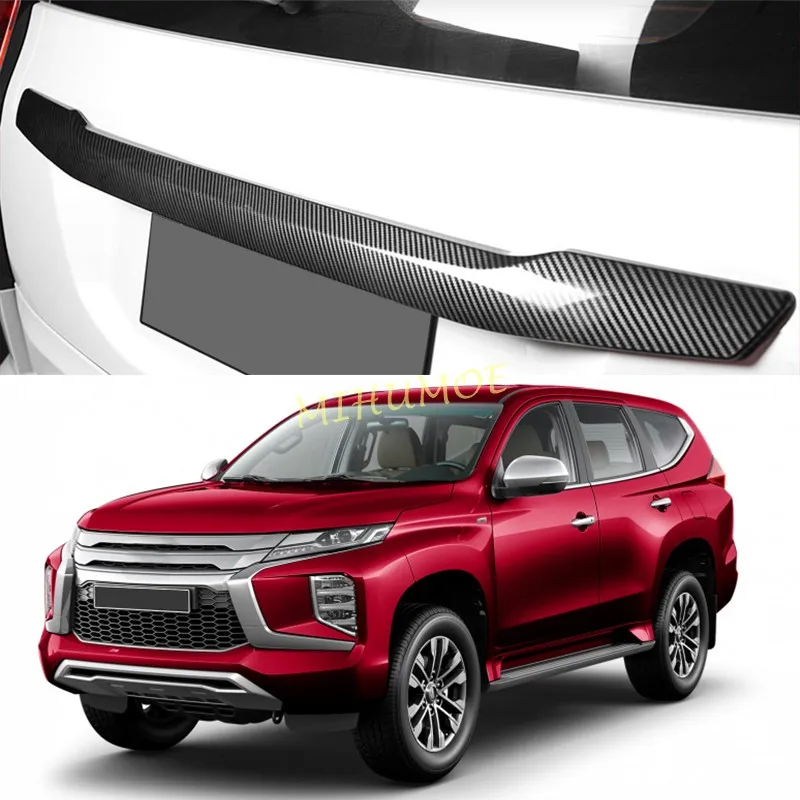 

Carbon Fiber Rear Trunk Tail Gate Trims Strips Molding For 2016-2025 Mitsubishi Pajero Sport Montero Sport Car Accessories