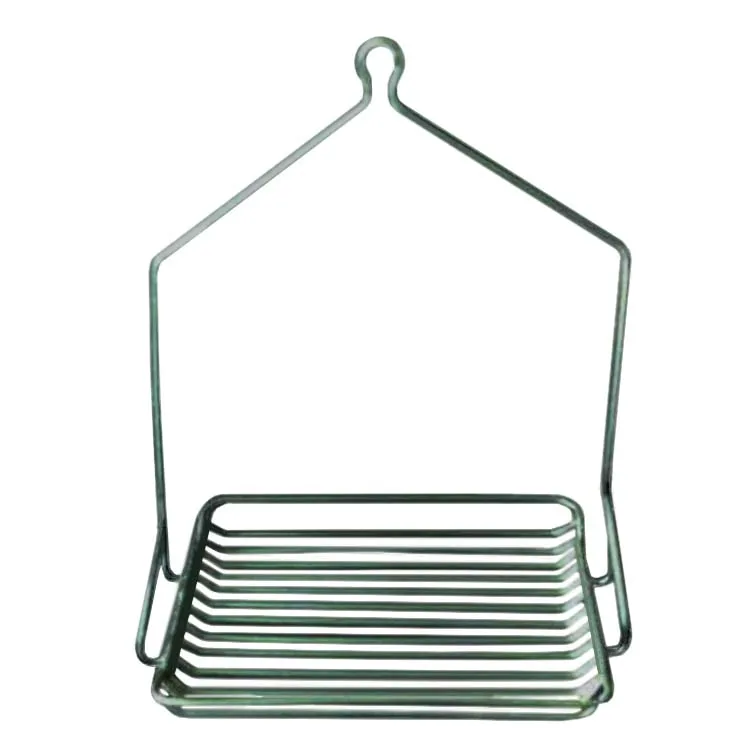 Chicken slaughtering hook and loop hanging basket for poultry processing equipment