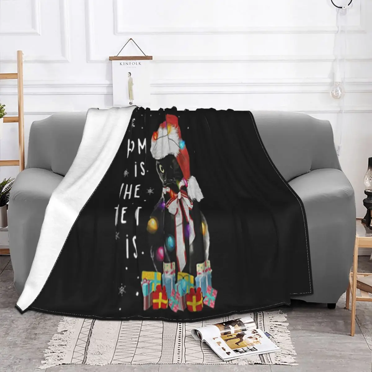 Home Is Where The Cat Is Salem Saberhagen Christmas Boy Famous Cheap Price Interested Kawaii Throw Blanket