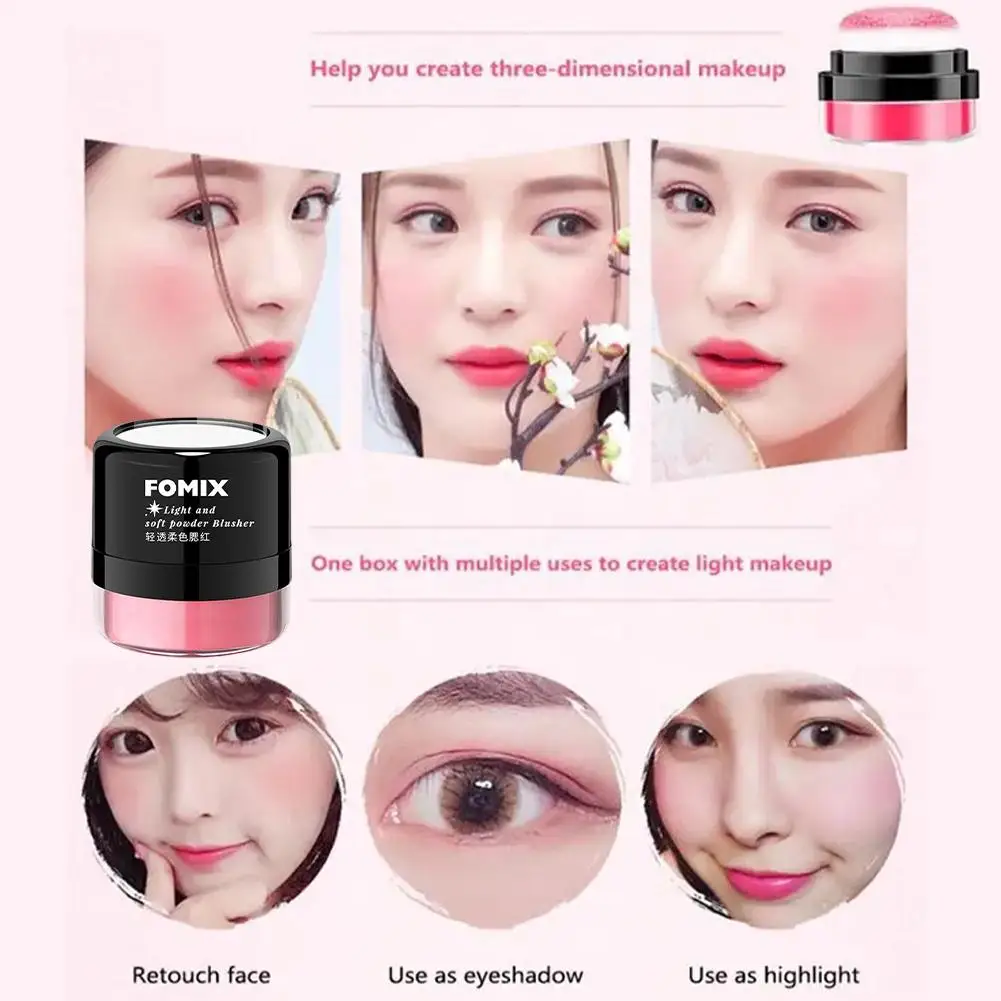 Mushroom Head Powder Blusher Air Cushion Blush High Gloss Repair Cosmetics Soft Face Blusher Nourishing Brightening Cheek Powder