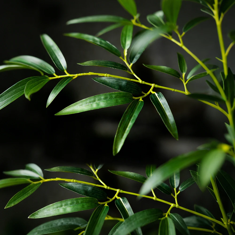 160-270 cm große künstliche Bambuspflanzen, künstliche Palme, Plastik-Bambusa-Blätter, tropischer Monstera-Baum für Haus, Garten, Laden, Dekoration – Detail 9