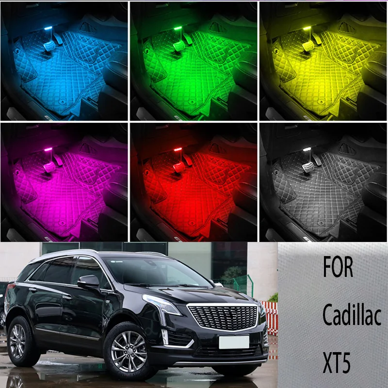 

FOR Cadillac-xt5 LED Car Interior Ambient Foot Light Atmosphere Decorative Lamps Party decoration lights Neon strips