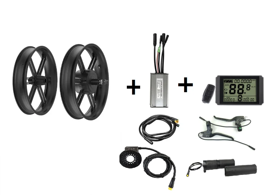 Integrate Hub Motor Kits 48V 500W 20inch Rear Hub Motor Front Wheel Electric Bike Conversion Kit with