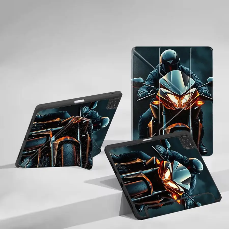 Tablet Case For iPad Pro 11th 10th 9th 8th 7th 12.9inch Pro 2025 Air 4 5 M3 M2 1 2 M4 11inch Mini 6 7 Holder Cover Motorcycle