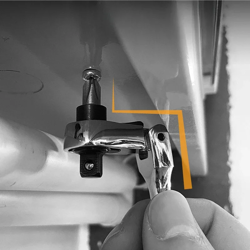2-in-1 Fast Rotatable Mini Ratchet Wrench 1/4 Socket Wrench Rod Dual Head Screwdriver Quick Spanner Hand Tool