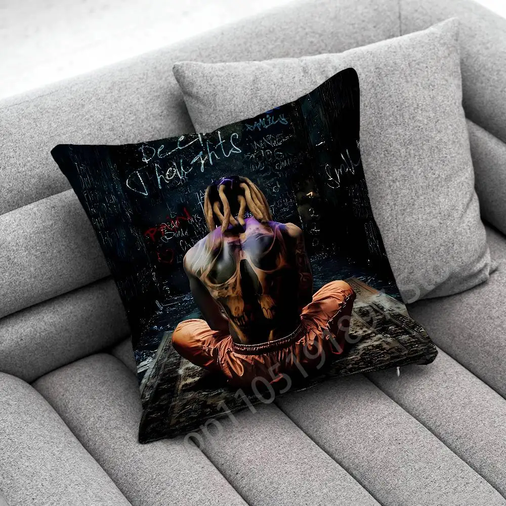 L-Lil Durk pensées profondes taie d'oreiller pour 50 cm 30 cm 55 cm 45*45 cm 40 cm taie d'oreiller de lit carrée