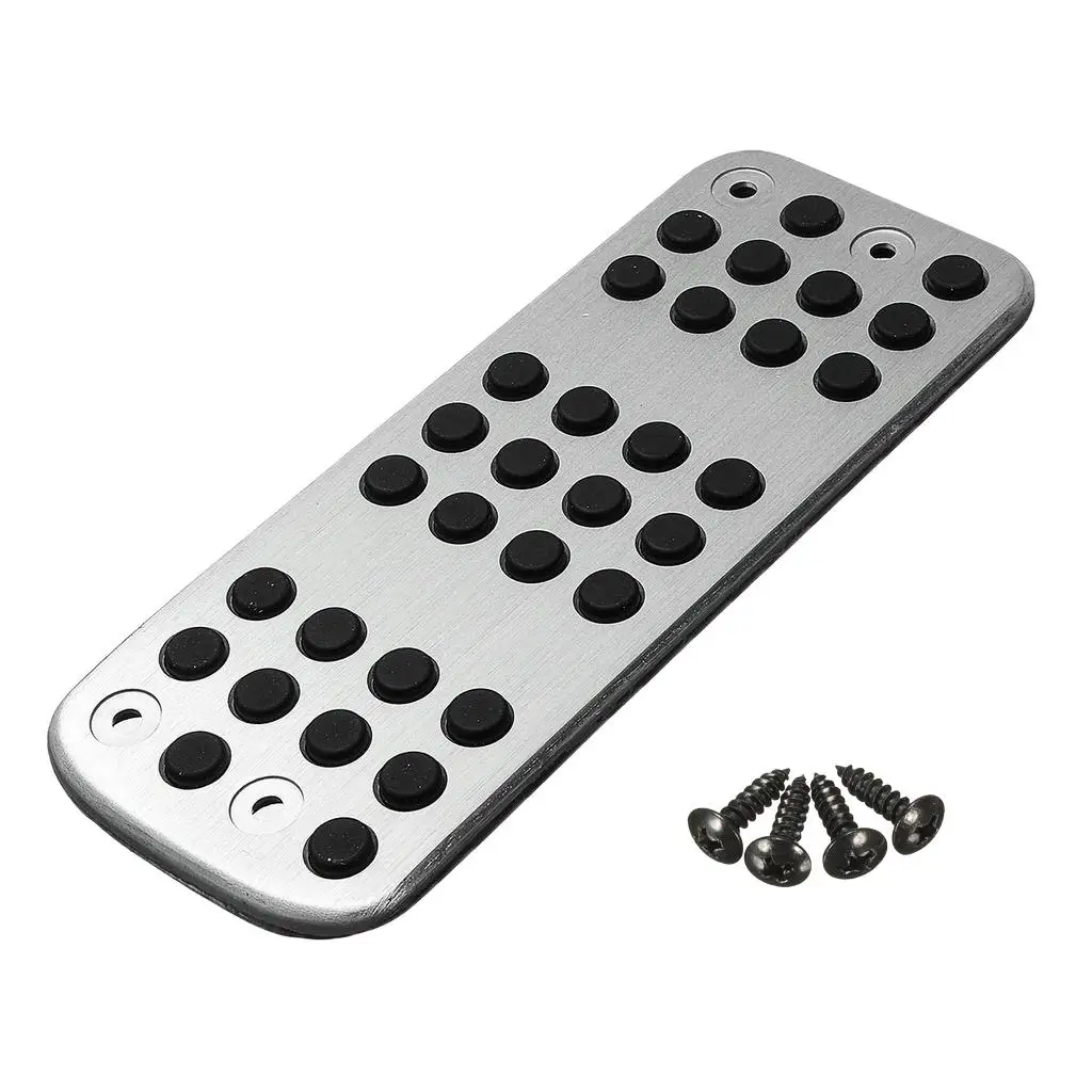 Stainless Steel Footrest Foot Rest Pedal Pad Cover Anti- Floorboard