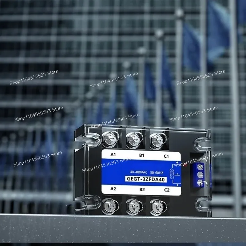 Three-phase solid-state relay 220V motor forward/reverse rotation GEGT-3ZF module 380V DC control AC 60A