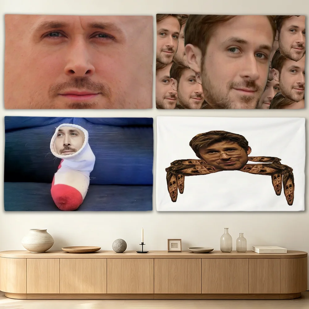 Actor Ryan Gosling Funny flag Advertising Banner for Camping Decoration Outdoor & Garage Wall Hanging Decorations