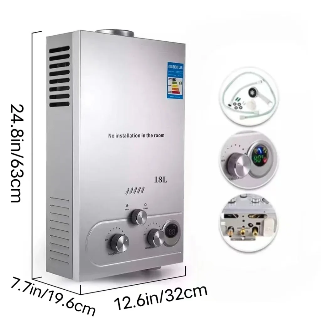 16L LPG/LNG Gas Water Heater Instant Tankless Gas Water Heater