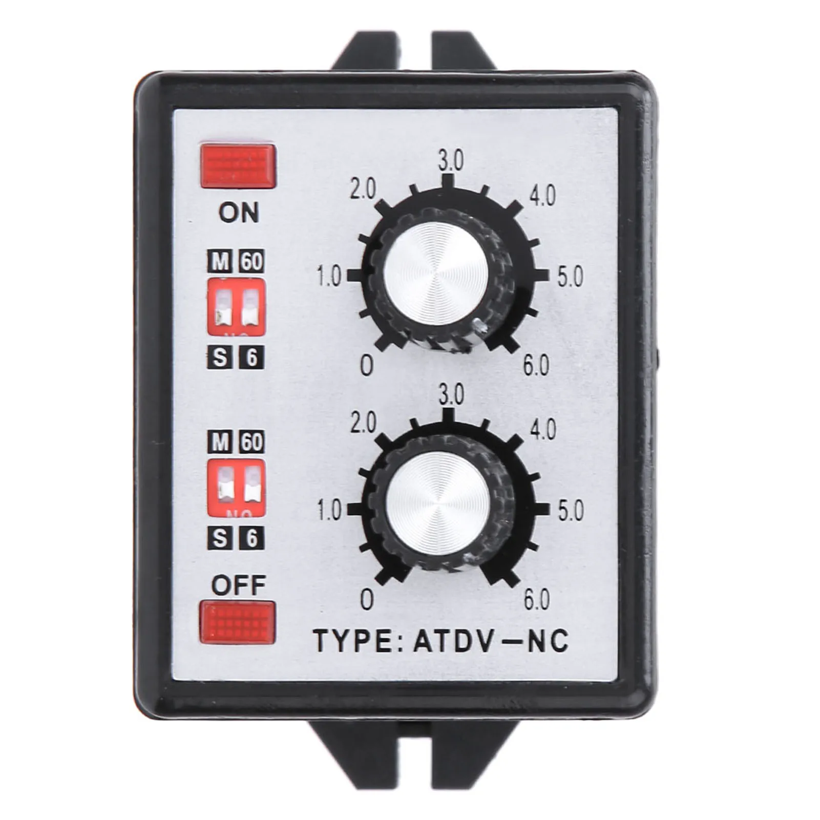 On Off Timer Switch، ATDV-NC، On Off Twin Timer Relay Knob Control Time Switch 6S-60M AC 220V
