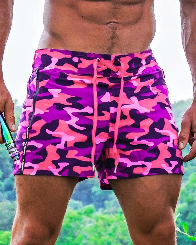 2023Mens Swim Trunks Quick Dry Beach Board Shorts Swimwear Beachwear with Pockets and Mesh Lining Summer Men's Swim Shorts