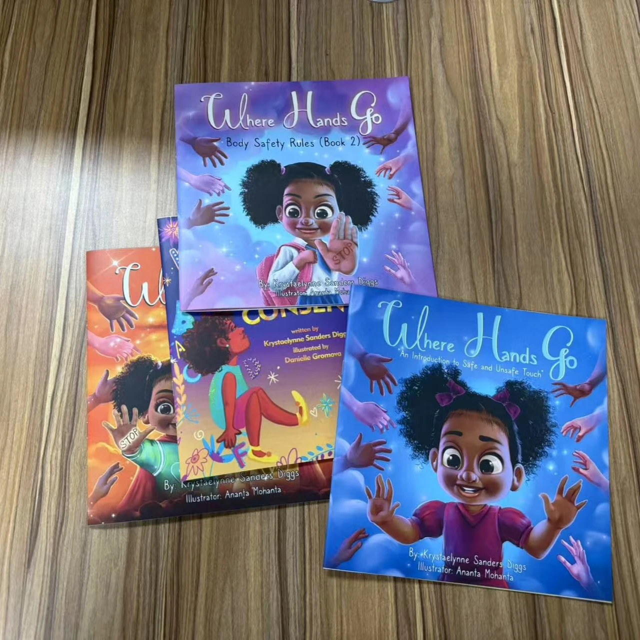 

4 sets of English-language children's science popularization books, (Where the Hands Go) Baby Education and Physiology Books, Co