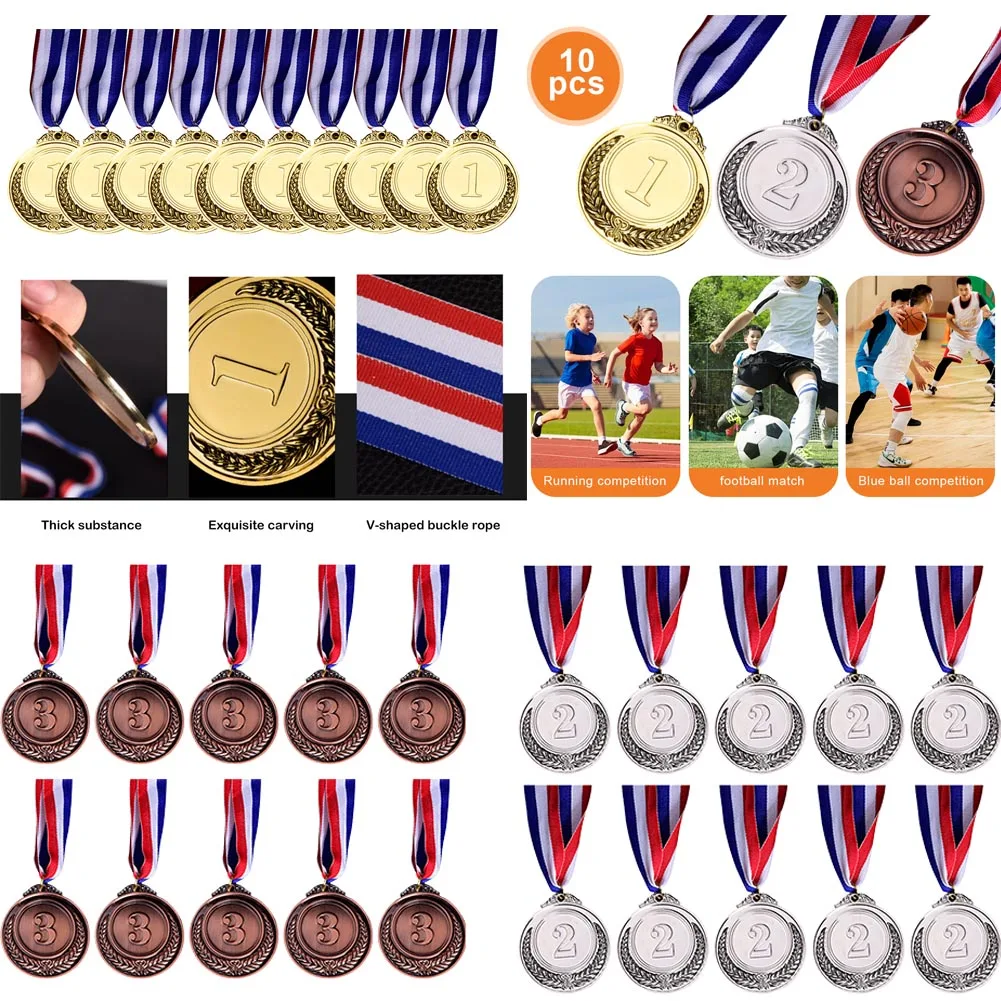 

10/20/30pcs Winner Medals Golden Silver Bronze Award 1st 2nd 3rd Prizes Winner Prizes for Competitions School Sports Souvenir