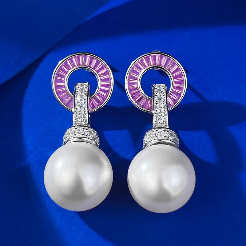 The new S925 sterling silver inlay with 14mm Beizhu Earrings is a versatile and stylish accessory that sells well for women