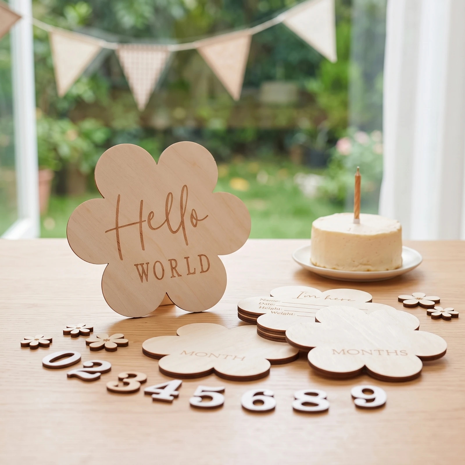 Wooden Milestone Board Double-Sided Milestone Board with Bag Boards Writable Signs Lightweight for Expectant Mothers view 5