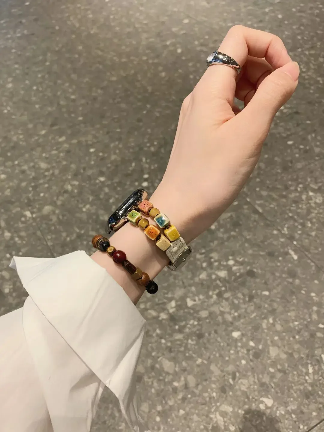 Модная керамическая кожаная петля для Apple Watch, женский ремешок 10/9/8/7/6/5/4/3 SE 38 мм 40 мм 41 мм 42 мм 44 мм 45 мм 46 мм 49 мм ремешок