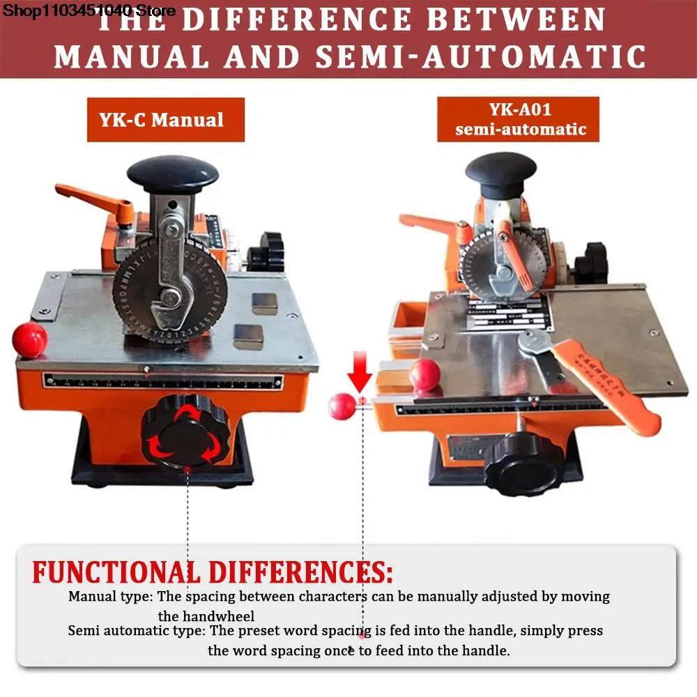 

Small Desktop Semi-Automatic Manual Metal Nameplate Marking for Aluminum Labeling Mosaic Carving Tool Sign Engraving Printer ﻿